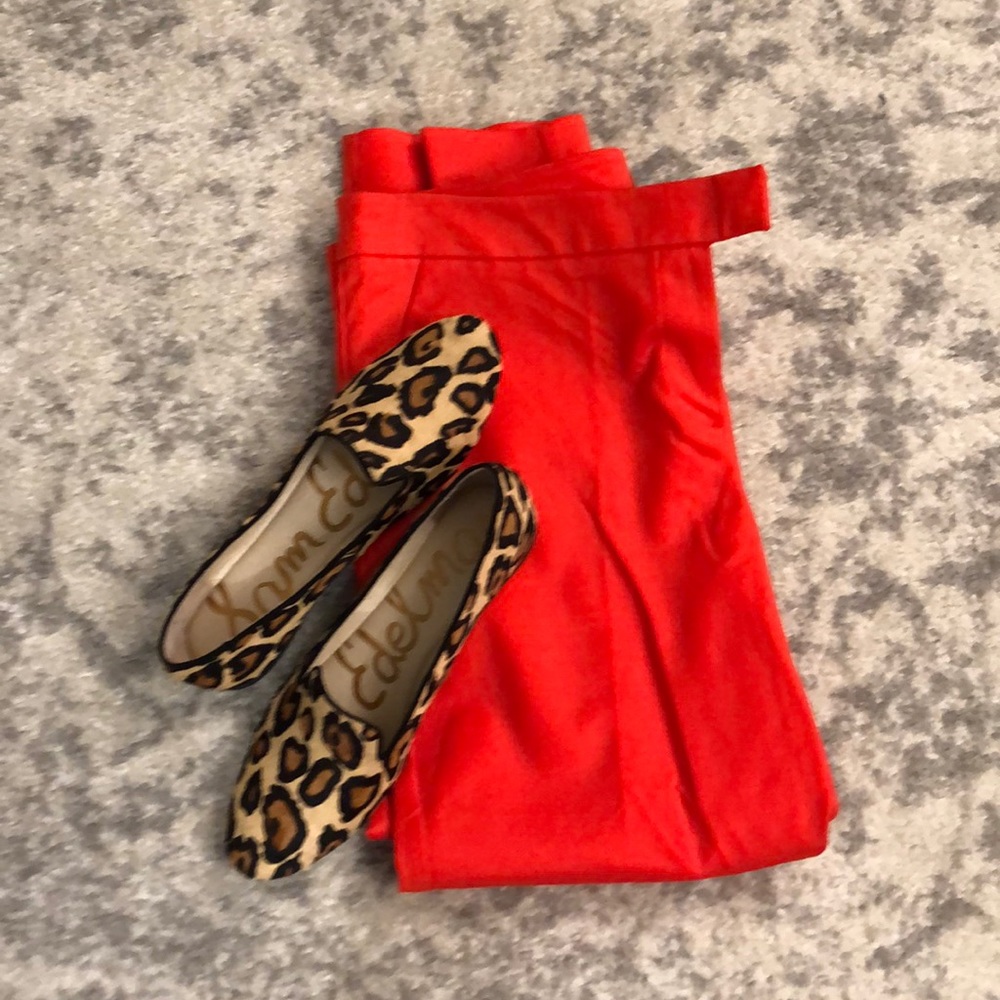 Red Adrienne Vittadini Cigarette Pants size 10